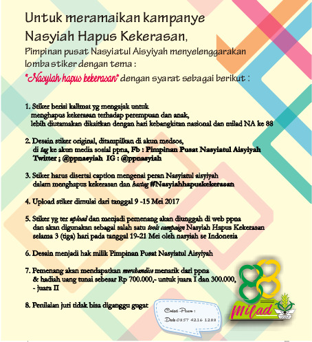 Ikuti Lomba Stiker Nasyiah Hapus Kekerasan